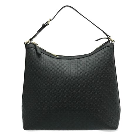 new gucci 449732 black micro gg guccissima leather purse|gucci leather handbags.